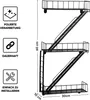 Fire Escape Wandregal Schwarz Metall - Hängeregal mit Produktbild-Vorschau 4