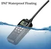 A Retevis RA26 marine walkie talkie is floating in water, with text indicating it is IP67 waterproof and floating. Náhľad obrázku produktu