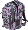 A floral patterned backpack shown from a diagonal angle against a white background. Voir les images du produit