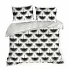 Bettwäsche Kissenbezug Bettbezug n Set 200 x 220 cm schwarz Produktbild-Vorschau 1