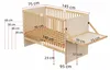 Merax ledikant met spijlen, 70 x 140 cm, babybed met Productafbeelding-voorbeeld 7