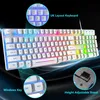 Gaming-Tastatur und Maus-Set, 104 Tasten Rainbow Backlit Produktbild-Vorschau 2