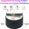 A close-up of a jellyfish lamp with text overlays describing its features. Produktbild-Vorschau