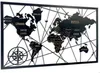 Dřevěný prolamovaný obraz Mapa světa 3D panel Nástěnná Náhled obrázku produktu 2