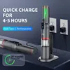 A cordless vacuum cleaner is shown charging on its base, with text overlays highlighting its features. Produktbild-Vorschau