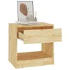 A wooden nightstand with an open drawer, displaying a book and decorative items on top. Náhled obrázku produktu