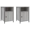 Nachttische 2 Stk. Grau Sonoma 40x42x60 cm Holzwerkstoff Produktbild-Vorschau 1