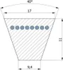 Keilriemen 17 x 1194 Li - B47 Produktbild-Vorschau 2