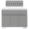 Schlichtes Boxspringbett mit Matratze - Hellgrau 100x200 cm Produktbild-Vorschau 5