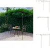 vidaXL Garten-Pergola Antik-Braun 3x3x2,5 m Eisen -  Produktbild-Vorschau 1