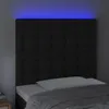 vidaXL LED Kopfteil Schwarz 80x5x118/128 cm Kunstleder -  Produktbild-Vorschau 4