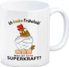 Huhn mit Eiern Kaffeebecher mit Spruch Ich kacke Frühstück Produktbild-Vorschau 1