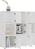 vidaXL Knihovna bílá 90x30x90 cm Dřevěný materiál Náhled obrázku produktu 4
