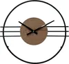 Rebecca Mobili Horloge murale en bois et métal, noir et Voir les images du produit 1