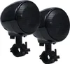 Two black motorcycle speakers mounted on handlebars. Náhled obrázku produktu