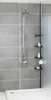A shower shelf unit with shower head and accessories in a bathroom. Náhled obrázku produktu
