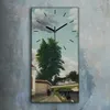 Wanduhr Uhr Wandbild Leinwand Quarz 30x60 Malerei Stadt Produktbild-Vorschau 2