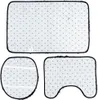 The image shows the underside of three black bath mats arranged on a white background. Produktbild-Vorschau