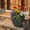 Blumentopf anthrazit, in Rillenoptik, 40x42 cm,  40 L, Produktbild-Vorschau 2
