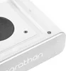 A close-up view of the corner of a white and silver electronic device, showing some screws and the brand name 'Marathon' embossed on the side. Anteprima dell’immagine prodotto