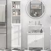HOMCOM Meuble Colonne Salle de Bain 3 niches Placard Porte Voir les images du produit 2