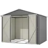 GIHAUVIA Metall Gerätehaus Grau 180 × 229,4 × 191 cm Produktbild-Vorschau 15