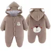 Dojčenská zimná kombinéza Bear Outfit Novorodenecký kabátik Náhľad obrázku produktu 2