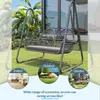 Flieks rattanowa huśtawka hamakowa fotel bujany dla 2 osób, Podgląd zdjęcia produktu 7