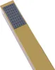 A close-up shot of a gold-colored hand shower head with a gray nozzle. Podgląd zdjęcia produktu