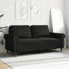 vidaXL 2-Sitzer-Sofa Schwarz 140 cm Kunstleder Produktbild-Vorschau 3