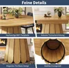 Collage of close-up images of a wooden dining table. Podgląd zdjęcia produktu