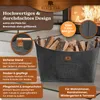 BLACK OAK MONTANA XXL Holzkorb 100L Filzkorb Grau mit Produktbild-Vorschau 6