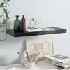 Scaffale a Parete Nero Lucido 60x23,5x3,8 cm in MDF Anteprima dell’immagine prodotto 2