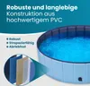 A close-up marketing image of a dog pool, showing its construction and features. Produktbild-Vorschau