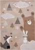 Kinder Teppich Maui Kids Fuchs und Bär Grau Beige, Produktbild-Vorschau 5