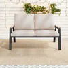 Flieks Gartensofa mit Kissen, Doppelsofa 2-Sitzer-Sofa aus Produktbild-Vorschau 2