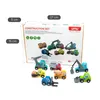 UMU® Holz Baufahrzeuge Spielset 8 STK - Kompatibel mit Brio Produktbild-Vorschau 4