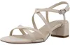 Tamaris Damen Sandalette aus Stoff mit Karree Spitze Produktbild-Vorschau 1