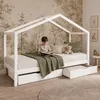 Homestyle4u Kinderbett 90x200 Hausbett Kinderhaus Holzbett Produktbild-Vorschau 5