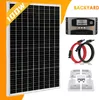 100W Solarmodul Set für Wohnmobil mit PV Halterung 12V Produktbild-Vorschau 1
