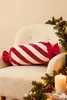 Weihnachtsdekoratives Kissen Bonbon Bordeaux Weiss 36X20 Produktbild-Vorschau 4
