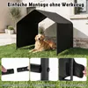 COSTWAY Hundehütte Outdoor, Hundezelt mit Regenvordach & Produktbild-Vorschau 7