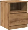 vidaXL Nočný stolík Artisan dub 40x40x50 cm materiál na Náhľad obrázku produktu 2
