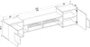 A technical drawing of a TV cabinet with dimensions. Náhľad obrázku produktu