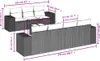 8-tlg. Garten-Sofagarnitur mit Kissen Schwarz Poly Rattan Produktbild-Vorschau 3