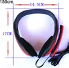 A pair of red and black headphones with a microphone is shown from a top-down perspective, with measurement indicators overlaid. Produktbild-Vorschau