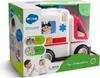 Product packaging for a toy ambulance, showing the toy and marketing information. Anteprima dell’immagine prodotto