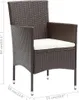 vidaXL Garten-Essstühle 4 Stk. Poly Rattan Braun -  Produktbild-Vorschau 8