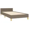 vidaXL Struttura letto con testiera senza materasso Taupe Anteprima dell’immagine prodotto 3