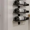 HOMCOM Wijnrek, wandmontage, voor 10 flessen, staal, zwart Productafbeelding-voorbeeld 9